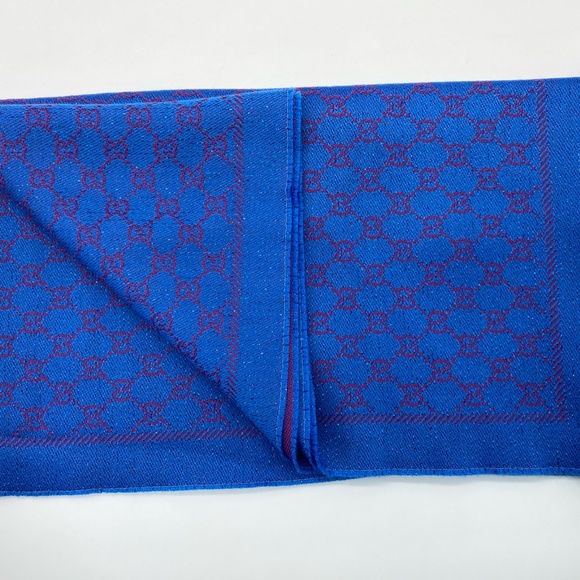 Gucci Wool Silk Jacquard GG Monogram Stenix Scarf - Picture 8 of 14